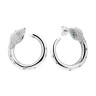 Серьги серебряные с фианитами и шпинелью «Smart Serpent» Fresh Jewelry (арт.CZ-E04948-X-W-EM-X-W)