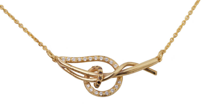 Ожерелье Completedworks из 18-каратного желтого золота с белыми бриллиантами и аметистами