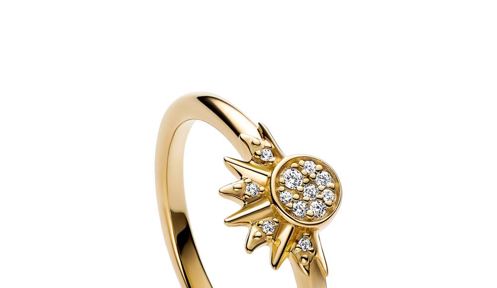 Celestial Sparkling Sun Ring