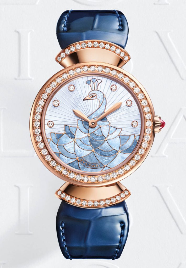 Bulgari Divas’ Dream Peacock Mother of Pearl Marquetry