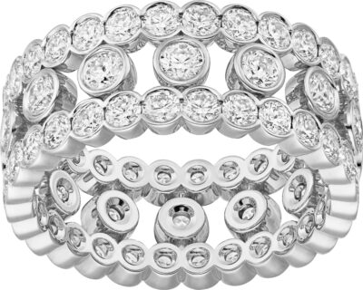 Кольцо Broderie de Cartier, белое золото 18 карат, бриллианты