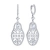Серьги из серебра с фианитами «Ажурная Матрица» SOKOLOV (арт.94-121-00276-1)