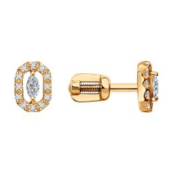 Серьги из золота с бриллиантами (Арт.1022109)