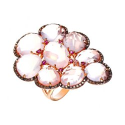 Кольцо из золота с бриллиантом и кварцем (Арт.er00240zroz4r1_ko_dn_ru_rq_pink)