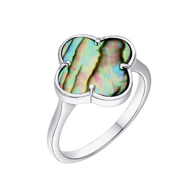 Кольцо серебряное с жемчугом «Lucky Large Charm» Fresh Jewelry (арт.TC-R02028-X-W-PSA-X-X)