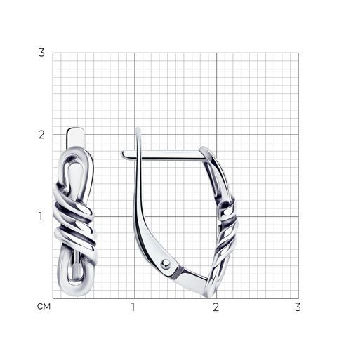 Серьги из чернёного серебра (Арт.95020071)