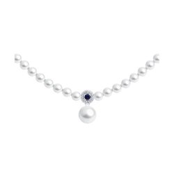 Колье золотое пробы 585 с жемчугом (Арт.797000-3)