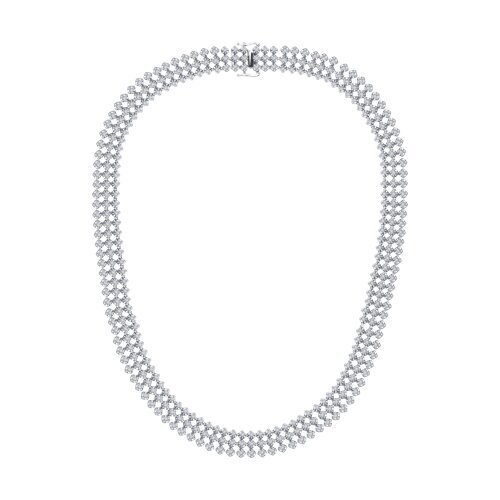 Колье из белого золота с бриллиантами (Арт.1070258-3)