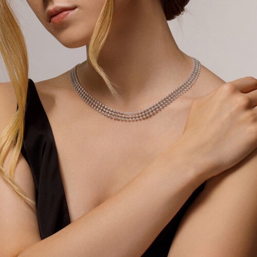 Колье из белого золота с бриллиантами (Арт.1070258-3)