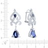 Серьги из белого золота с бриллиантом и сапфиром (Арт.me32578-wd-bs-dbs_sa_sas_wg)