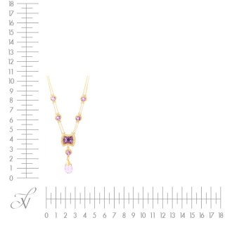Ожерелье золотое с аметистом и бриллиантами «Pink Dream» MyJewels (арт.N0121P10D-AM501)