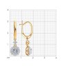 Серьги из комбинированного золота с бриллиантами (Арт.1021538)