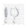 Серьги из серебра с жемчугом и фианитами (Арт.92022966)