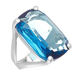 Кольцо из серебра с ситаллом (Арт.ss-r00131-x-w-lbg-x-x)