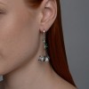 Серьги из серебра с фианитами и эмалью «Панда на бамбуке» Соколов (арт.94026795)