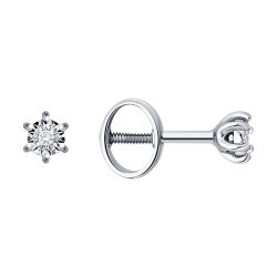 Серьги из белого золота с бриллиантами (Арт.1022260-3)