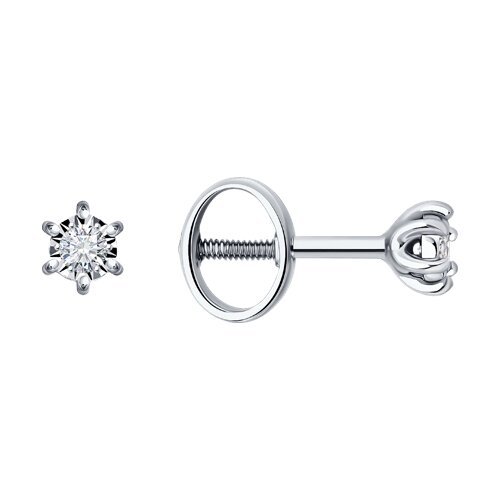 Серьги из белого золота с бриллиантами (Арт.1022260-3)