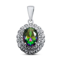 Подвеска Серебряные крылья (Арт.23qsegg00925-19_kvarcmistik_kubcirkonii)