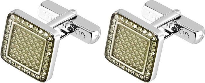 Запонки ювелирный сплав с эмалью «Flicker Square» Thompson (арт.CL2250)