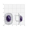 Серьги из серебра с чароитом (Арт.94-320-00895-1)