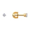 Серьга одиночная из серебра с фианитом (Арт.93170010)