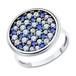 Кольцо из серебра с фианитами (Арт.94014039)