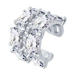 Серьга из серебра с фианитами (Арт.94170403)