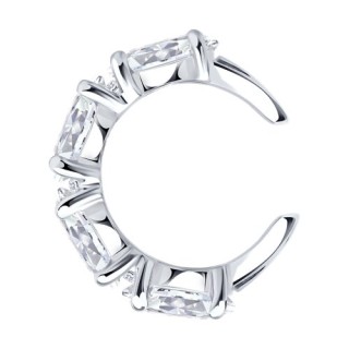 Серьги из серебра с фианитами «Сияние грации» Соколов (арт.94170403)
