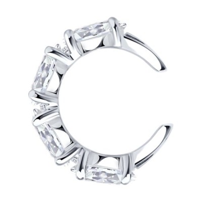 Серьги из серебра с фианитами «Сияние грации» Соколов (арт.94170403)