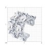 Серьга из серебра с фианитами (Арт.94170403)