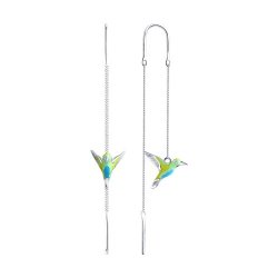 Серьги из серебра с эмалью (Арт.94026026)