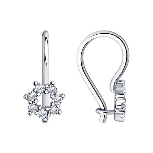 Серьги из серебра с фианитами (Арт.94-120-00675-1)