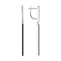 Серьги из серебра с фианитами (Арт.94-121-01594-1)