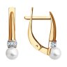 Серьги из золота с жемугом и бриллиантами (Арт.51-220-01828-1)