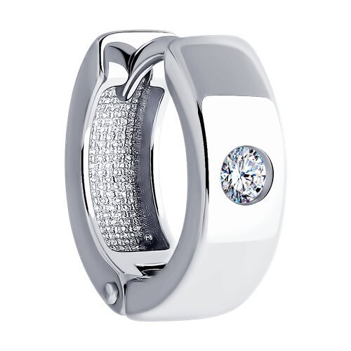 Серьга из серебра с фианитом (Арт.94170292)