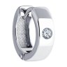 Серьга из серебра с фианитом (Арт.94170292)