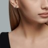 Серьга из серебра с фианитом (Арт.94170292)