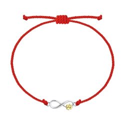 Браслет из золочёного серебра.символ «удача» (Арт.94-150-01675-1)