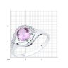 Кольцо из серебра с аметистом и фианитами (Арт.94-310-00435-2)