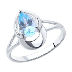Кольцо из серебра с топазом (Арт.94-310-00981-1)