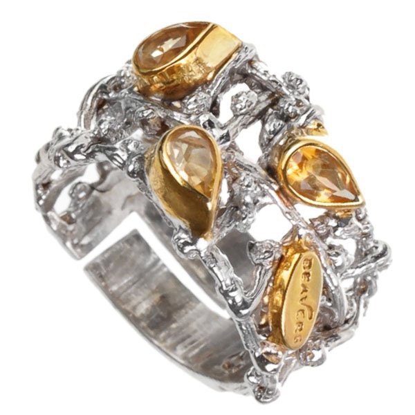 Серебряное кольцо BEAVERS с цитрином 1126ct