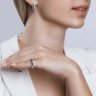 Кольцо из серебра с чёрными фианитами (Арт.94011271)