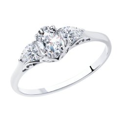 Кольцо из серебра с фианитами (Арт.94012121)