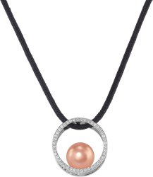 Кулон из серебра с жемчугом и кристаллом swarovski (Арт.ahp-1-10-14-s)