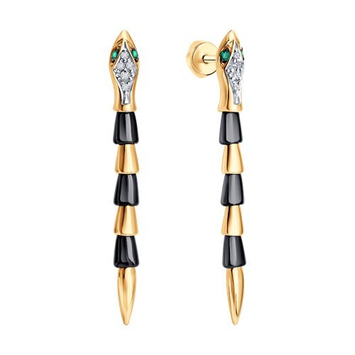 Серьги из золота с миксом камней (Арт.6025155)