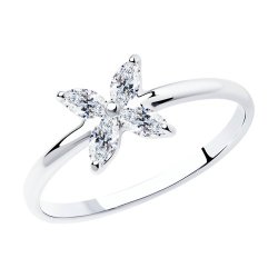 Кольцо из серебра с фианитами (Арт.94012778)