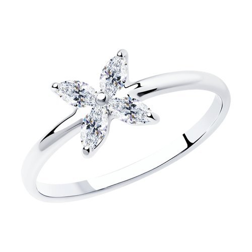 Кольцо из серебра с фианитами (Арт.94012778)