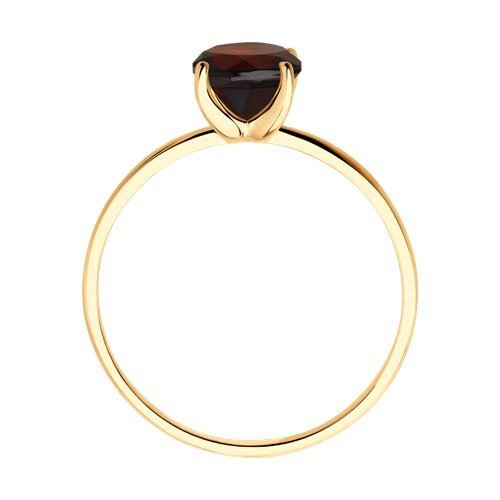 Кольцо золотое пробы 585 с гранатом (Арт.716734)