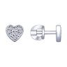 Серьги из серебра с фианитами (Арт.94022974)