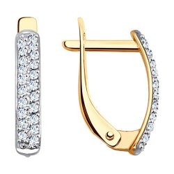 Серьги из золота с фианитами (Арт.027265)